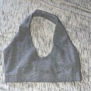 Missguided gray halter crop top